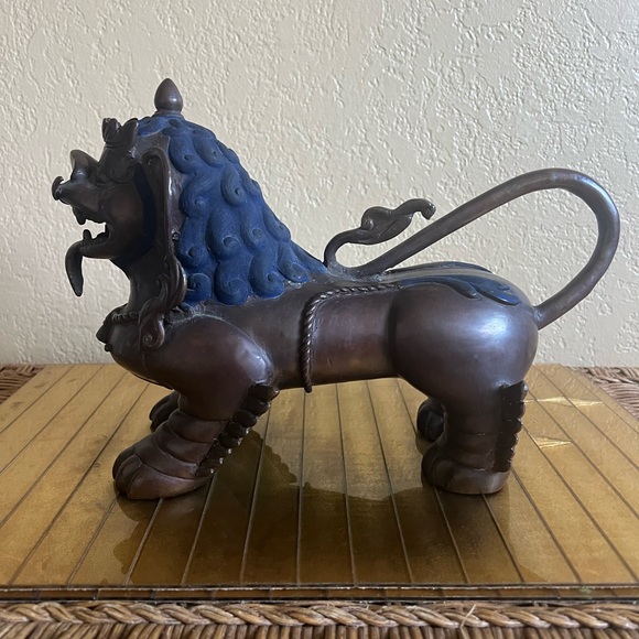 Bronze 18th century foo dogs the Paul lapis - Picture 2 of 16